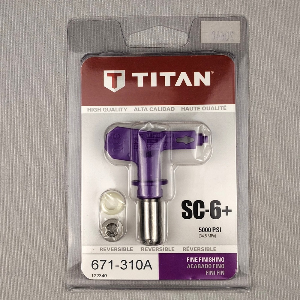 New Titan SC-6+ 671-310A Fine Finish Reversible Airless Spray Tip 310